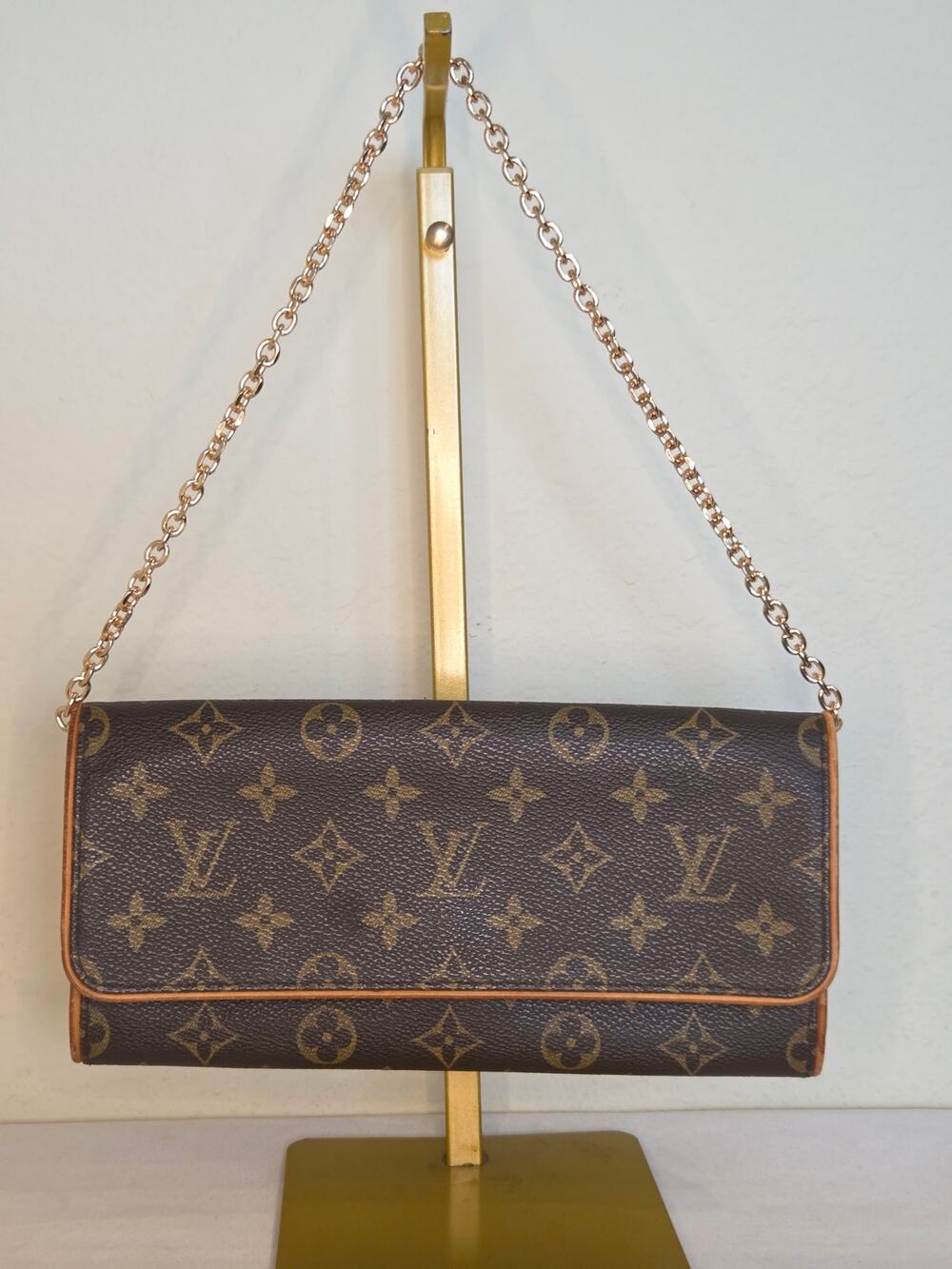 Louis Vuitton Vintage Monogram Twin Pochette GM LV Bag Clutch